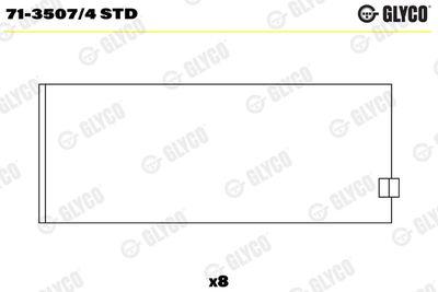 Vevaxellager - Vevstakslager GLYCO 71-3507/4 STD