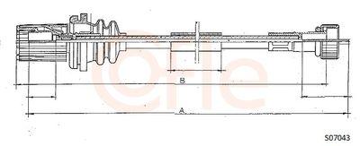 Hastighetsmätarvajer - Hastighetsmätaraxel COFLE 92.S07043
