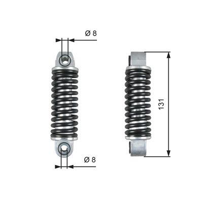 Vibrationsdämpare för v-kuggrem - Vibrationsdämpare, flerspårsrem GATES T39151