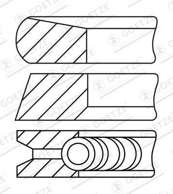 Kolvringar - Kolvringsats GOETZE ENGINE 08-137507-30