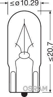 Interiörbelysning - Glödlampa, innerbelysning OSRAM 2840