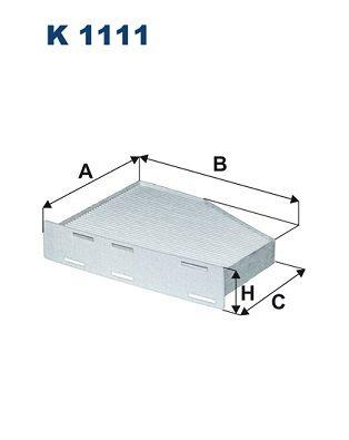 Pollenfilter - Filter, kupéventilation FILTRON K 1111