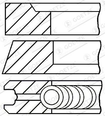 Kolvringar - Kolvringsats GOETZE ENGINE 08-421000-00