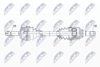 Drivaxel - Drivaxel NTY NPW-TY-135