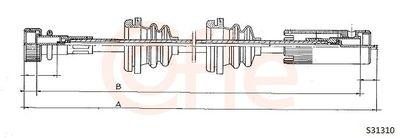 Hastighetsmätarvajer - Hastighetsmätaraxel COFLE 92.S31310