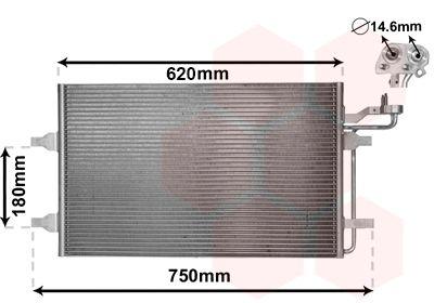 Kondensor - Kondensor, klimatanläggning VAN WEZEL 59005140