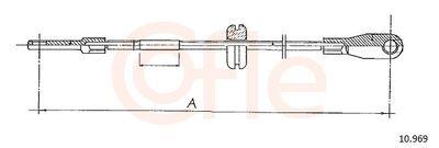 Parkeringsbromskablar - Vajer, parkeringsbroms COFLE 92.10.969