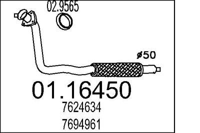 Avgasrör - Avgasrör MTS 01.16450