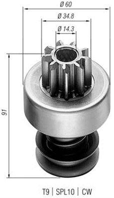 Startmotordelar - Drev, startmotor MAGNETI MARELLI 940113020022