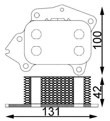 Oljekylare - Oljekylare, motor MAHLE CLC 194 000S