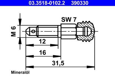 Skruvar - Ventilationsskruv /-ventil ATE 03.3518-0102.2