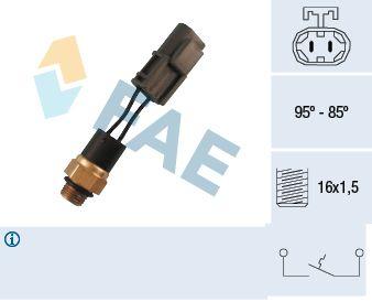 Temperaturfläkt, kylarradiatorfläkt - Termokontakt, kylarfläkt FAE 37550