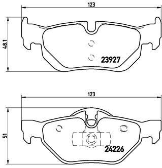 Bromsbelägg - Bromsbeläggssats, skivbroms BREMBO P 06 038