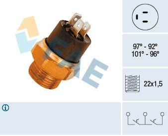 Temperaturfläkt, kylarradiatorfläkt - Termokontakt, kylarfläkt FAE 37860