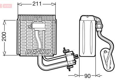 Förångare - Förångare, klimatanläggning DENSO DEV12002