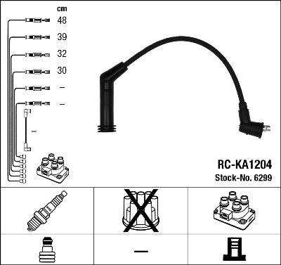 Tändkabel - Tändkabelsats NGK 6299