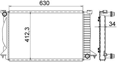 Kylare - Kylare, motorkylning MAHLE CR 1421 000S