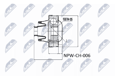 Drivaxelkoppling - Led, kardanaxel NTY NPW-CH-006