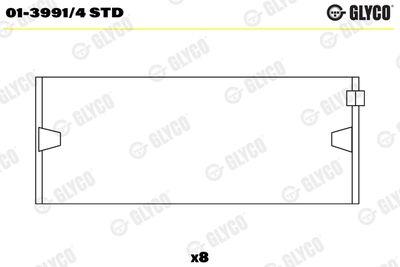 Vevaxellager - Vevstakslager GLYCO 01-3991/4 STD