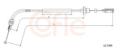 Spjällkabel - Gasvajer COFLE 92.12.7309