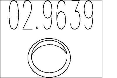 Packning, avgassystem - Clipavgasrör MTS 02.9639