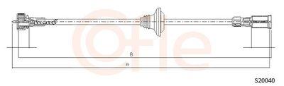Hastighetsmätarvajer - Hastighetsmätaraxel COFLE 92.S20040