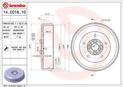 Bromstrummor - Bromstrumma BREMBO 14.C016.10