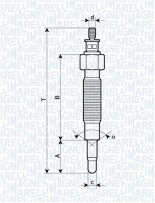 Glödstift - Glödstift MAGNETI MARELLI 062900037304