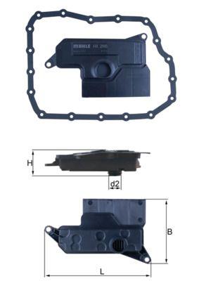 Automatväxellådefilter - Hydraulikfilter, automatväxel KNECHT HX 266D