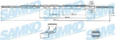 Parkeringsbromskablar - Vajer, parkeringsbroms SAMKO C0493B