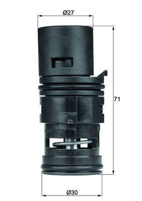 Oljetermostat - Termiostat, oljekylning MAHLE TO 7 75