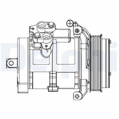 A/C-kompressor - Kompressor, klimatanläggning DELPHI CS20528