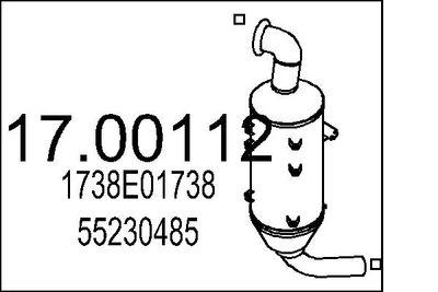 Dieselpartikelfilter - Sot-/partikelfilter, avgassystem MTS 17.00112