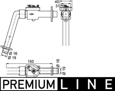 Värmekontrollventil - Kylmedelsreglerventil MAHLE CV 7 000P