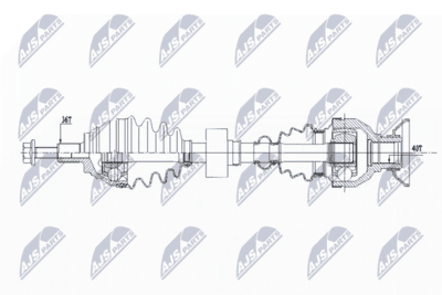 Drivaxel - Drivaxel NTY NPW-VW-157