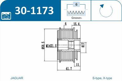 Frikopplingsnav - Frihjulskoppling, generator IJS GROUP 30-1173