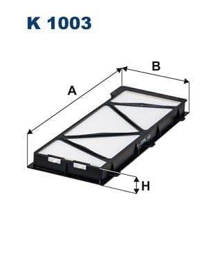 Pollenfilter - Filter, kupéventilation FILTRON K 1003