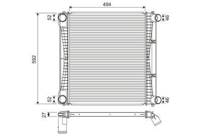 Intercooler - Laddluftkylare VALEO 822917