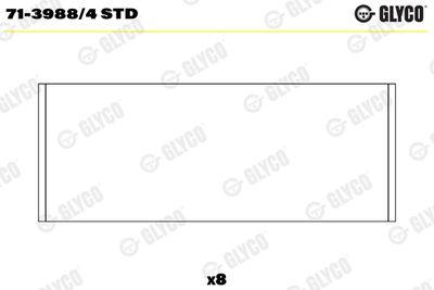 Vevaxellager - Vevstakslager GLYCO 71-3988/4 STD