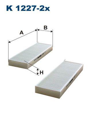 Pollenfilter - Filter, kupéventilation FILTRON K 1227-2x
