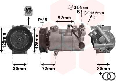 A/C-kompressor - Kompressor, klimatanläggning VAN WEZEL 4300K489