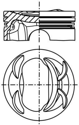 Kolv - Kolv MAHLE 081 PI 00128 000