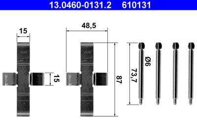 Bromssystem tillbehör - Tillbehörssats, skivbromsbelägg ATE 13.0460-0131.2