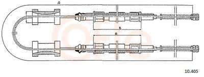 Parkeringsbromskablar - Vajer, parkeringsbroms COFLE 92.10.405