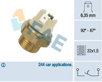 Temperaturfläkt, kylarradiatorfläkt - Termokontakt, kylarfläkt FAE 37010