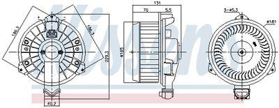 Fläktmotor - Kupéfläkt NISSENS 87739