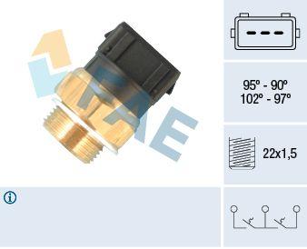 Temperaturfläkt, kylarradiatorfläkt - Termokontakt, kylarfläkt FAE 37823