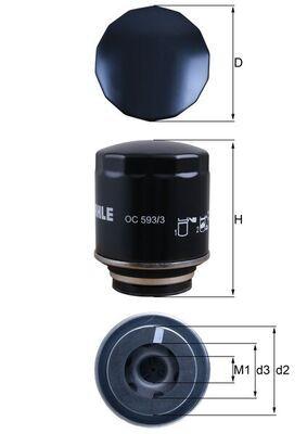 Oljefilter - Oljefilter KNECHT OC 593/3