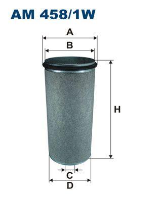 Sekundärt luftfilter/Kupéfilter - Sekundärluftfilter FILTRON AM 458/1W