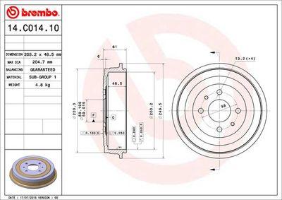 Bromstrummor - Bromstrumma BREMBO 14.C014.10